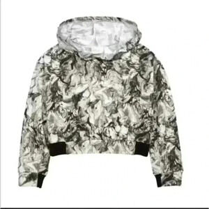 NEW Zella Girls Marbel Print hoodie Long Sleeve Sweatshirt Size XL 14-16
